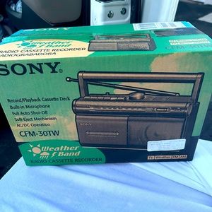 Brand New Black Sony Radio Cassette Recorder CFM-30TW